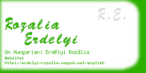 rozalia erdelyi business card